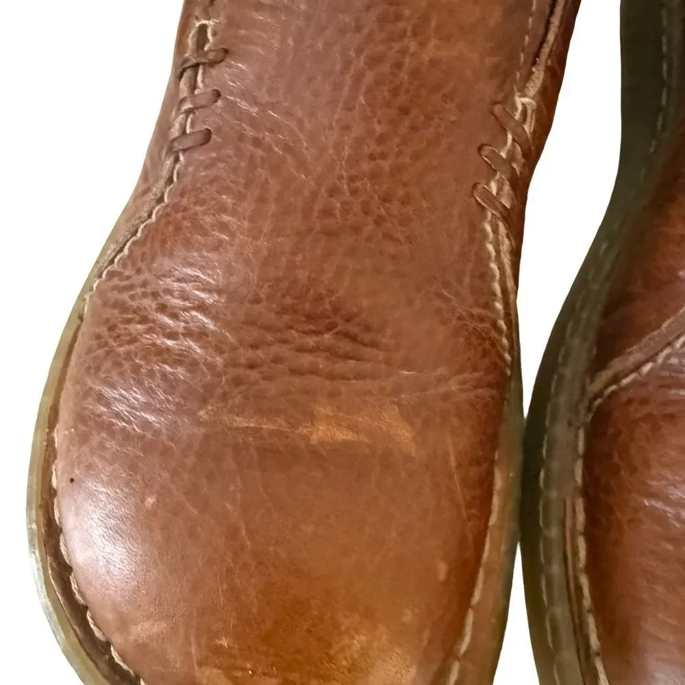 Dr Martens Brown Leather Slip On Shoes 3A65 Mens Size 8 Womens Size 9